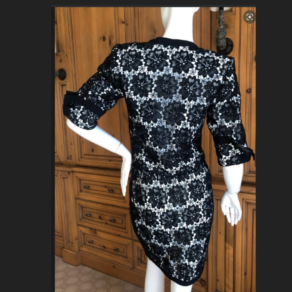 YVES SAINT LAURENT Rive Gauche Vintage Lace Overlay Skirt and Jacket - Picture 3 of 17